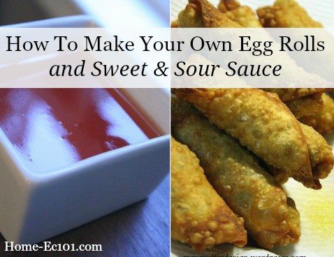 It's not that hard to make your own egg rolls and sweet & sour sauce. Here's my recipe with pictures to show you what to do.