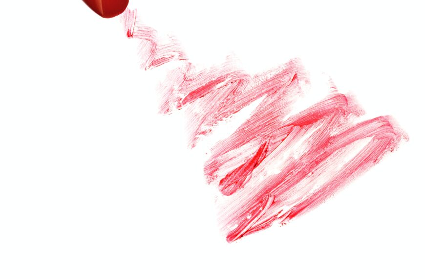 Red lipstick shoot in the studio