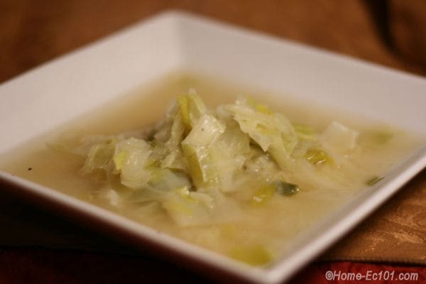 Leek and Cabbage Soup